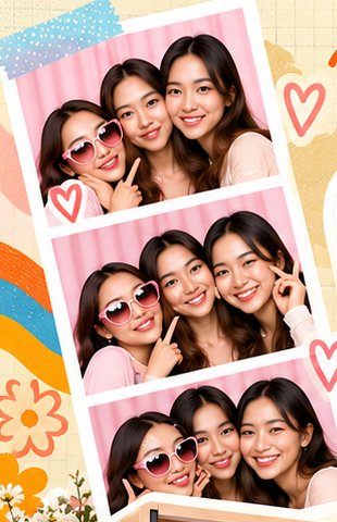 Contoh photo strip hasil Mottobooth